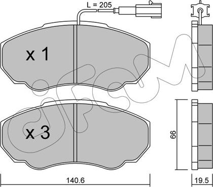 Cifam 822-325-0 - Brake Pad Set, disc brake autospares.lv