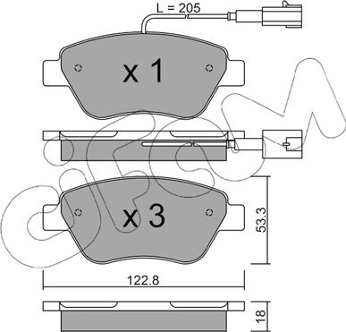 Cifam 822-321-0 - Brake Pad Set, disc brake autospares.lv