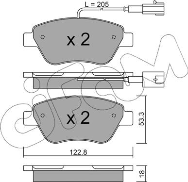 Cifam 822-321-3 - Brake Pad Set, disc brake autospares.lv