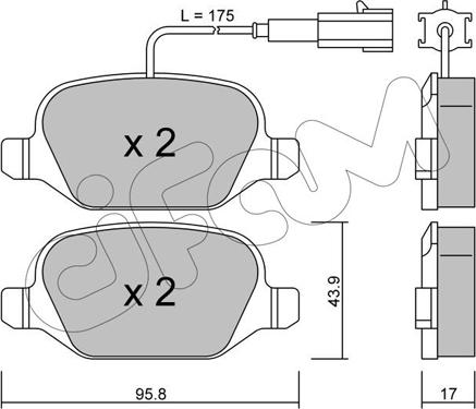 Cifam 822-323-2 - Brake Pad Set, disc brake autospares.lv