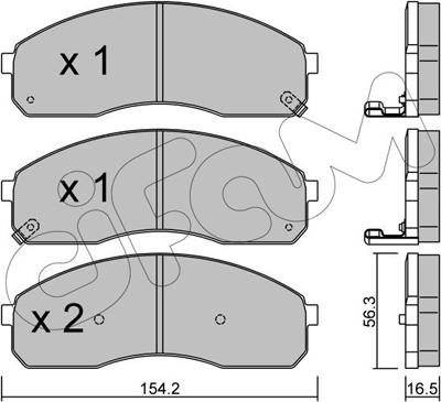 Cifam 822-374-0 - Brake Pad Set, disc brake autospares.lv