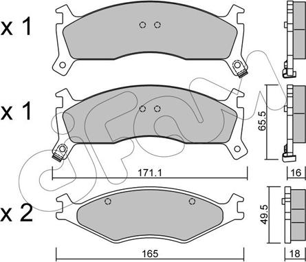 Cifam 822-375-0 - Brake Pad Set, disc brake autospares.lv