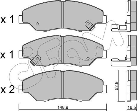 Cifam 822-376-0 - Brake Pad Set, disc brake autospares.lv