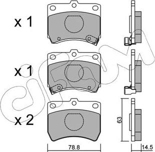 Cifam 822-370-0 - Brake Pad Set, disc brake autospares.lv