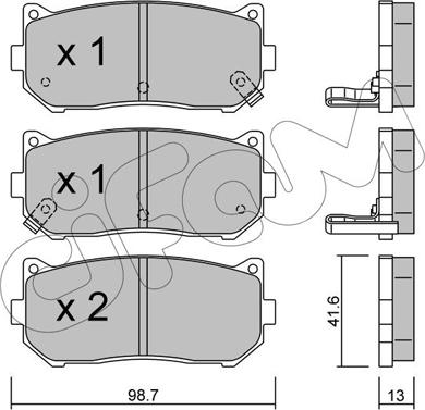 Cifam 822-372-0 - Brake Pad Set, disc brake autospares.lv