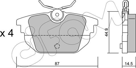 Cifam 822-299-0 - Brake Pad Set, disc brake autospares.lv