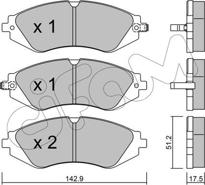 Cifam 822-294-0 - Brake Pad Set, disc brake autospares.lv