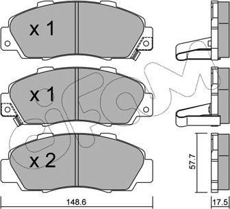 Cifam 822-298-0 - Brake Pad Set, disc brake autospares.lv