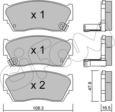 Cifam 822-246-1 - Brake Pad Set, disc brake autospares.lv