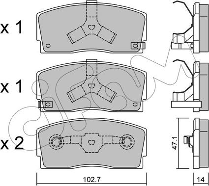 Cifam 822-240-0 - Brake Pad Set, disc brake autospares.lv