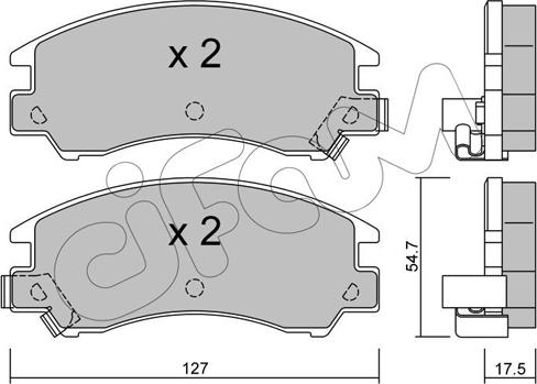 Cifam 822-241-0 - Brake Pad Set, disc brake autospares.lv