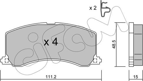 Cifam 822-248-0 - Brake Pad Set, disc brake autospares.lv