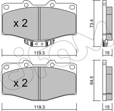 Cifam 822-242-0 - Brake Pad Set, disc brake autospares.lv