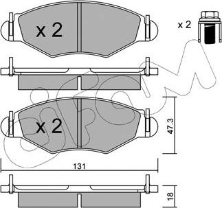 Cifam 822-254-0 - Brake Pad Set, disc brake autospares.lv