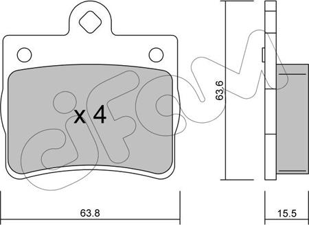 Cifam 822-255-0 - Brake Pad Set, disc brake autospares.lv