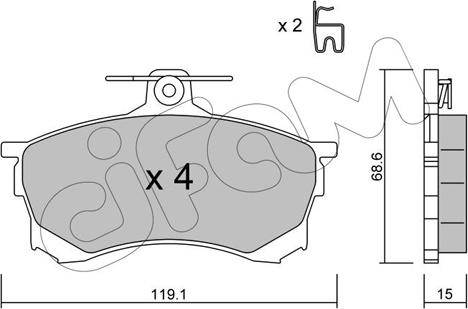 Cifam 822-250-0 - Brake Pad Set, disc brake autospares.lv