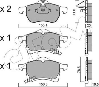 Cifam 822-258-0 - Brake Pad Set, disc brake autospares.lv