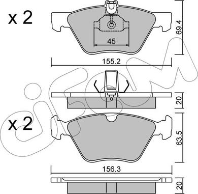 Cifam 822-252-0 - Brake Pad Set, disc brake autospares.lv