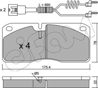 Cifam 822-269-3K - Brake Pad Set, disc brake autospares.lv