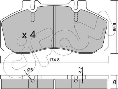 Cifam 822-266-0 - Brake Pad Set, disc brake autospares.lv