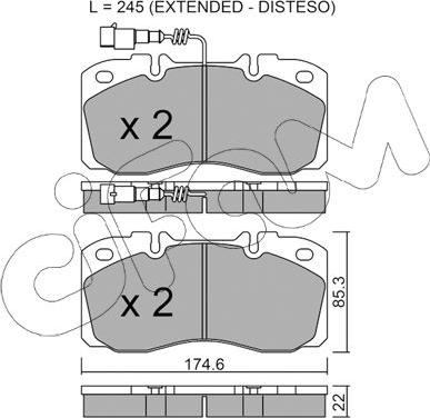 Cifam 822-268-5 - Brake Pad Set, disc brake autospares.lv