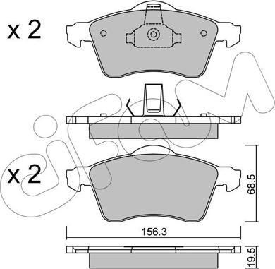 Cifam 822-263-0 - Brake Pad Set, disc brake autospares.lv