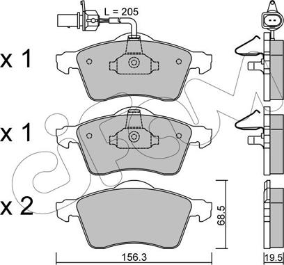 Cifam 822-263-1 - Brake Pad Set, disc brake autospares.lv