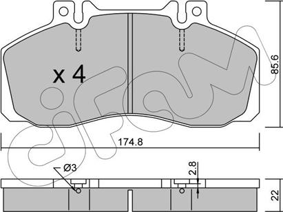 Cifam 822-267-0 - Brake Pad Set, disc brake autospares.lv