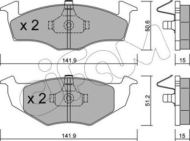 Cifam 822-206-2 - Brake Pad Set, disc brake autospares.lv