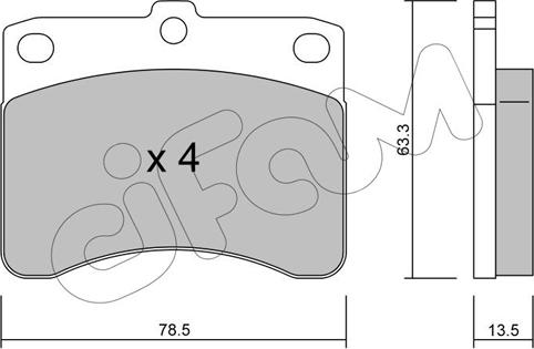 Cifam 822-201-0 - Brake Pad Set, disc brake autospares.lv