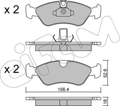 Cifam 822-208-0 - Brake Pad Set, disc brake autospares.lv
