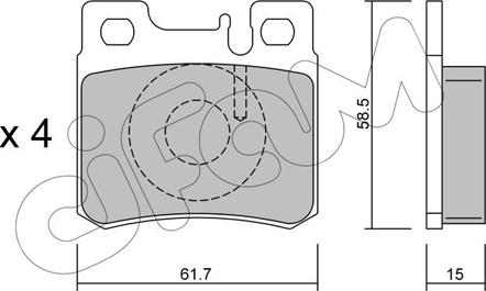 Cifam 822-203-0 - Brake Pad Set, disc brake autospares.lv