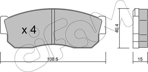 Cifam 822-202-0 - Brake Pad Set, disc brake autospares.lv