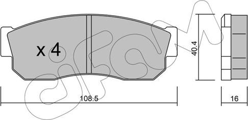 Cifam 822-202-1 - Brake Pad Set, disc brake autospares.lv