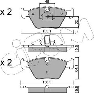 Cifam 822-207-3 - Brake Pad Set, disc brake autospares.lv