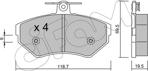 Cifam 822-215-0 - Brake Pad Set, disc brake autospares.lv