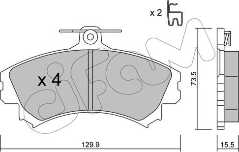 Cifam 822-216-0 - Brake Pad Set, disc brake autospares.lv