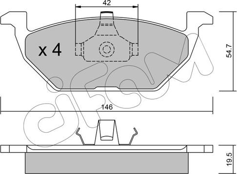 Cifam 822-211-0 - Brake Pad Set, disc brake autospares.lv