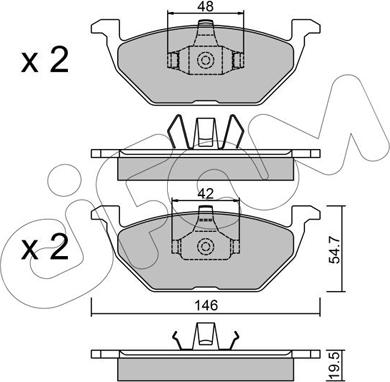 Cifam 822-211-1 - Brake Pad Set, disc brake autospares.lv