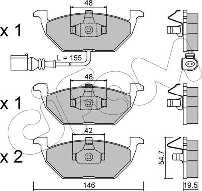 Cifam 822-211-2 - Brake Pad Set, disc brake autospares.lv