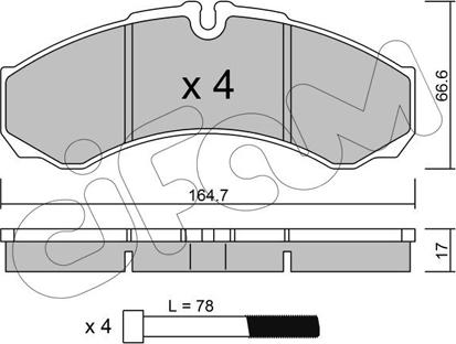 Cifam 822-212-3 - Brake Pad Set, disc brake autospares.lv