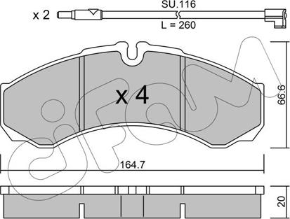 Cifam 822-212-7K - Brake Pad Set, disc brake autospares.lv