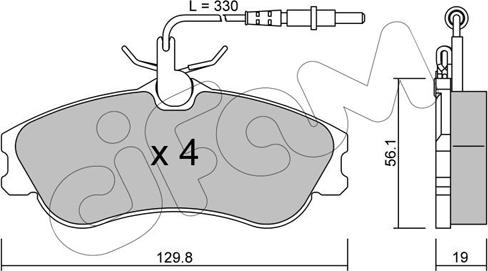 Cifam 822-217-0 - Brake Pad Set, disc brake autospares.lv