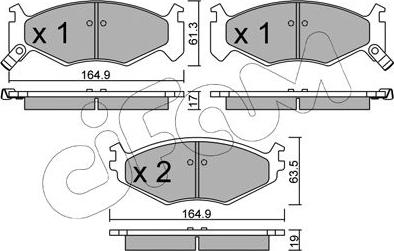 Cifam 822-289-0 - Brake Pad Set, disc brake autospares.lv