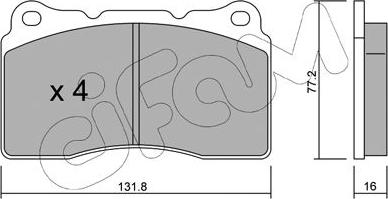 Cifam 822-288-1 - Brake Pad Set, disc brake autospares.lv