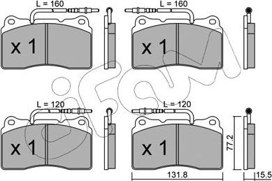 Cifam 822-288-3 - Brake Pad Set, disc brake autospares.lv