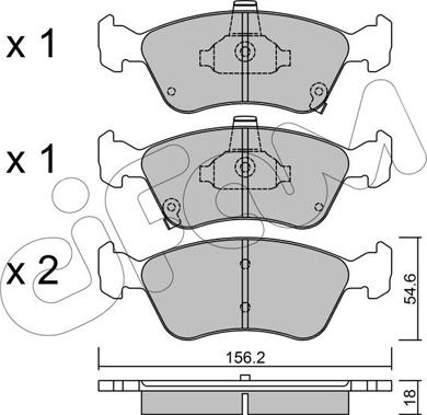 Cifam 822-287-0 - Brake Pad Set, disc brake autospares.lv