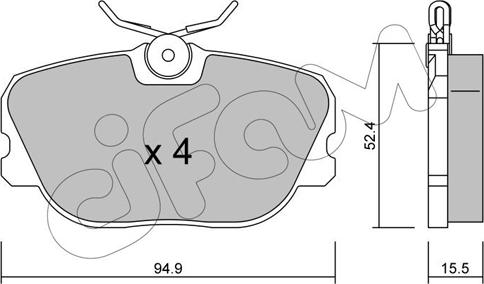 Cifam 822-235-0 - Brake Pad Set, disc brake autospares.lv