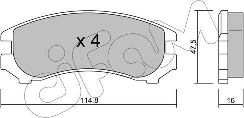 Cifam 822-230-0 - Brake Pad Set, disc brake autospares.lv