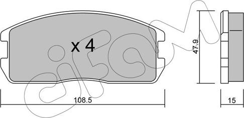 Cifam 822-238-0 - Brake Pad Set, disc brake autospares.lv